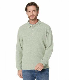 送料無料 バインヤード・バインズ Vineyard Vines メンズ 男性用 ファッション ポロシャツ Textured Long Sleeve Polo - Sage Olive