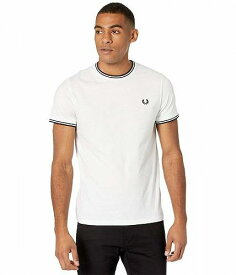 送料無料 フレッドペリー Fred Perry メンズ 男性用 ファッション Tシャツ Twin Tipped Ringer T-Shirt - White