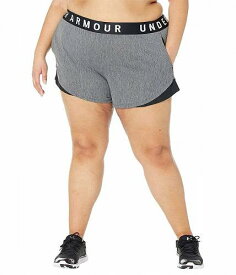 送料無料 アンダーアーマー Under Armour レディース 女性用 ファッション ショートパンツ 短パン Plus Size Play Up Twist 3.0 Shorts - Black/Black/White