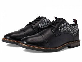 送料無料 ベンシャーマン Ben Sherman メンズ 男性用 シューズ 靴 オックスフォード 紳士靴 通勤靴 Birk Cap Toe - Black Mix Leather/Textile