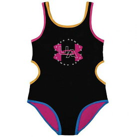 送料無料 アンダーアーマー Under Armour Kids 女の子用 スポーツ・アウトドア用品 キッズ 子供用水着 ワンピース Core Block One-Piece Swimsuit (Big Kid) - Black