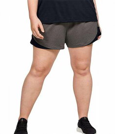 送料無料 アンダーアーマー Under Armour レディース 女性用 ファッション ショートパンツ 短パン Plus Size Play Up 3.0 Shorts - Carbon Heather/Black