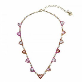 送料無料 ベッツィージョンソン Betsey Johnson レディース 女性用 ジュエリー 宝飾品 ネックレス Stone Heart Collar Necklace - Pink