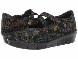 送料無料 ウォーキー Wolky レディース 女性用 シューズ 靴 ヒール Sabik - Black Multi Palm Suede