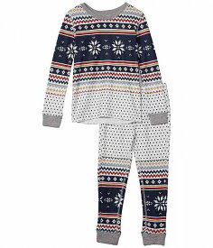 送料無料 P.J. Salvage Kids キッズ 子供用 ファッション 子供服 パジャマ 寝巻き Let&#039;s Get Toasty Fair Isle Peachy Two-Piece (Toddler/Little Kids/Big Kids) - Ivory