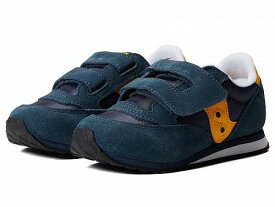 送料無料 サッカニー Saucony Kids 男の子用 キッズシューズ 子供靴 スニーカー 運動靴 Saucony Originals Kids Jazz Hook &amp; Loop Sneaker(Toddler/Little Kid) - Navy/Yellow