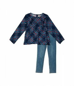 送料無料 リーバイス Levi&#039;s(R) Kids 女の子用 ファッション 子供服 セット Woven Top Woven Bottoms Two-Piece Set (Little Kids) - Medieval Blue