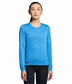 送料無料 サッカニー Saucony レディース 女性用 ファッション Tシャツ Stopwatch Long Sleeve - Bluelight Heather