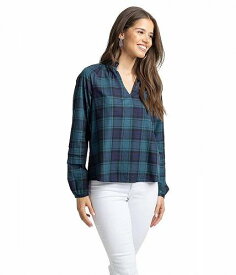 送料無料 Southern Tide レディース 女性用 ファッション ブラウス Aubree Plaid Top - Georgian Bay Green