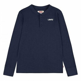 送料無料 リーバイス Levi&#039;s(R) Kids 男の子用 ファッション 子供服 Tシャツ Long Sleeve Henley Shirt (Big Kids) - Dress Blues