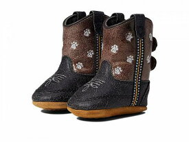 送料無料 Old West Kids Boots キッズ 子供用 キッズシューズ 子供靴 乳児用 Bearpaw (Infant) - Black Crackle Foot/Brown Crackle Shaft