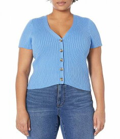 送料無料 Madewell レディース 女性用 ファッション セーター Bray Ribbed Cardigan Sweater - Oasis Blue
