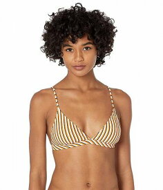 送料無料 ロキシー Roxy レディース 女性用 スポーツ・アウトドア用品 水着 トップス Printed Beach Classics Fixed Tri Bikini Top - Golden Ochre Mony Stripes
