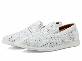送料無料 ステーシーアダムス Stacy Adams メンズ 男性用 シューズ 靴 スニーカー 運動靴 Remy Perfed Slip-On - White