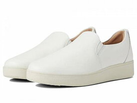 送料無料 フィットフロップ FitFlop レディース 女性用 シューズ 靴 スニーカー 運動靴 Rally Leather Slip-On Skate Sneakers - Urban White