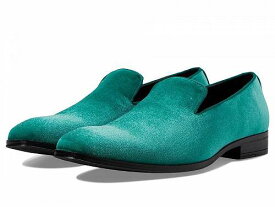 送料無料 ステーシーアダムス Stacy Adams メンズ 男性用 シューズ 靴 オックスフォード 紳士靴 通勤靴 Savian Velour Slip-On - Emerald