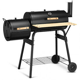 Costway Outdoor BBQ Grill Charcoal Barbecue Pit Patio Backyard Meat Cooker Smoker キャンピング　燻製　スモーカー【送料無料】【代引不可】【あす楽不可】