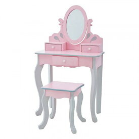 Teamson Kids Little プリンセス Rapunzel Play Vanity Set Pink/Grey ドレッサー　女の子おもちゃ　おしゃれ【送料無料】【代引不可】【あす楽不可】