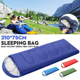 Generic ジェネリック 防水 210x75CM Sleeping Bag for Single Person for Outdoor Hiking Camping,Warm Soft シニア用 One Person Use Red アウトドア　寝袋　【送料無料】【代引不可】【あす楽不可】