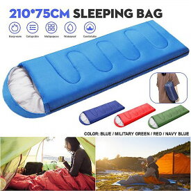 Generic ジェネリック 防水 210x75CM Sleeping Bag for Single Person for Outdoor Hiking Camping,Warm Soft シニア用 One Person Use Red アウトドア　寝袋　【送料無料】【代引不可】【あす楽不可】