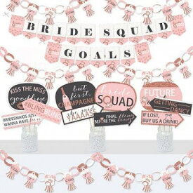 Big Dot of Happiness Bride Squad Banner and Photo Booth Decorations Rose Gold Bridal Shower or Bachelorette Party Supplies キット ウェディングパーティー　結婚式　バルーン【送料無料】【代引不可】【あす楽不可】
