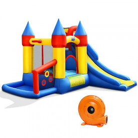 Costway Inflatable Bounce House Slide Bouncer キッズ 子供 Castle Jumper w/ Balls & 780W Blower 大型遊具　バウンス ハウス トランポリン 【送料無料】【代引不可】【あす楽不可】