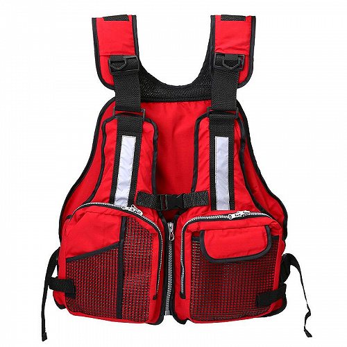 HALLOLURE シニア用 Universal Adjustable Fishing Life ジャケット Vest Boating Kayaking Water Sport Safty 水着 スイムウエア with Multi-Pockets and 釣り　ベスト　フィッシング道具