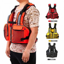 SPORTULI Fly Fishing Life ジャケット Kayaking Water Suspension Life ジャケット Multi-Pocket Life-Saving Vest Reflective Stripes Life ジャケット Fishing 釣り　ベスト　フィッシング道具【送料無料】【代引不可】【あす楽不可】