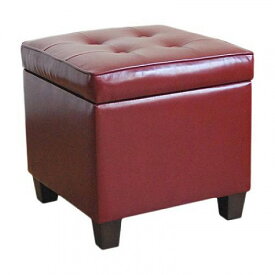 HomePop Square Tufted Storage Ottoman Multiple Colors Red 家具　オットマン・コーヒーテーブル 【送料無料】【代引不可】【あす楽不可】