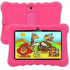 Tagital T7K Plus 7 Android キッズ 子供 Tablet WiFi Camera for Children Infants Toddlers キッズ 子供 Parental Control with Kickoff Stand ケース Android 9.0 Pink 知育おもちゃ　英会話　英語【送料無料】【代引不可】【あす楽不可】