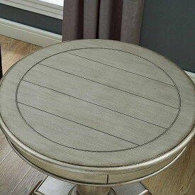 Roundhill Furniture Rene Round Wood Pedestal Side Table White 家具　木製　サイドテーブル 【送料無料】【代引不可】【あす楽不可】