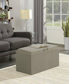 Convenience Concepts Designs4Comfort Sheridan Storage Bench w/ 2 Side Ottomans Beige Fabric 家具　オットマン・コーヒーテーブル 【送料無料】【代引不可】【あす楽不可】