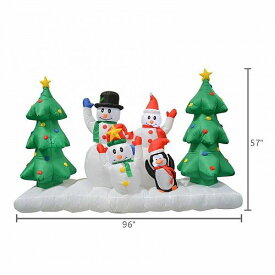Impact Canopy Inflatable Outdoor Christmas Decoration 6 Feet Tall Lighted Snowman Family クリスマス エアブロー エアバルーン 【送料無料】【代引不可】【あす楽不可】