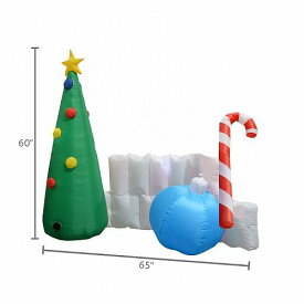 Impact Canopy Inflatable Outdoor Christmas Decoration 6 Feet Tall Lighted Merry Christmas Sign with Tree クリスマス エアブロー エアバルーン 【送料無料】【代引不可】【あす楽不可】