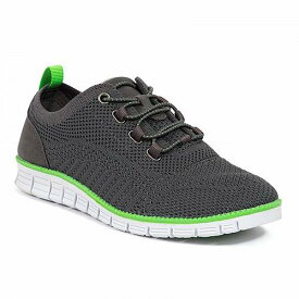 送料無料 デアスタッグズ Deer Stags Kids 男の子用 キッズシューズ 子供靴 オックスフォード Status Jr (Little Kid/BigKid) - Dark Grey/Neon Green