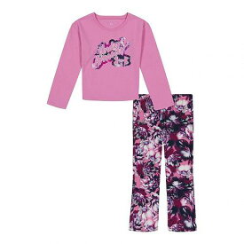 送料無料 アンダーアーマー Under Armour Kids 女の子用 ファッション 子供服 セット Frosted Bloom Script Logo Set (Little Kids) - Island Orchid