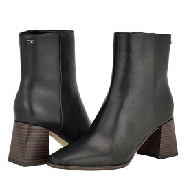 送料無料 カルバンクライン Calvin Klein レディース 女性用 シューズ 靴 ブーツ アンクル ショートブーツ Broma - Black Leather