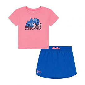 送料無料 アンダーアーマー Under Armour Kids 女の子用 ファッション 子供服 セット Simple Life Short Set (Little Kid) - Fluo Pink
