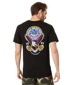 送料無料 ヴォルコム Volcom メンズ 男性用 ファッション Tシャツ Freedomeagle Short Sleeve Tee - Black
