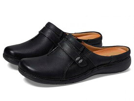 送料無料 クラークス Clarks 女の子用 キッズシューズ 子供靴 スリッパ Un Loop Ease - Black Leather
