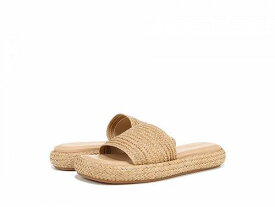 送料無料 ヴィンス Vince レディース 女性用 シューズ 靴 サンダル Eva Platform Slide Sandals - Toasted Wheat Raffia