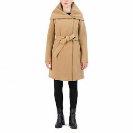 送料無料 コールハーン Cole Haan レディース 女性用 ファッション アウター ジャケット コート ウール・ピーコート Belted Asymmetric Zip Front Soft Twill Coat - Beige