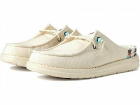 送料無料 ヘイデュード Hey Dude レディース 女性用 シューズ 靴 ローファー ボートシューズ Wendy Slip Classic - Baja Cream