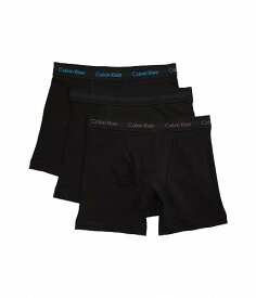 送料無料 カルバンクライン Calvin Klein Underwear メンズ 男性用 ファッション 下着 Cotton Stretch 3-Pack Boxer Brief - Black/Capri Rose/Speakeasy/Vivid Blue Logos