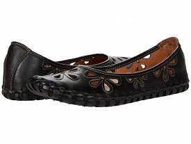 送料無料 スプリングステップ Spring Step レディース 女性用 シューズ 靴 フラット Rayely - Black Leather