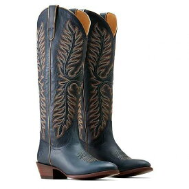 送料無料 アリアト Ariat レディース 女性用 シューズ 靴 ブーツ ウエスタンブーツ Belle Stretchfit Western Boots - Nautical Navy