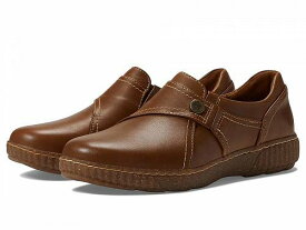 送料無料 クラークス Clarks レディース 女性用 シューズ 靴 ローファー ボートシューズ Caroline Pearl - Dark Tan Leather