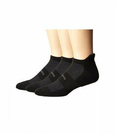 送料無料 フューチュアズ Feetures ファッション ソックス 靴下 High Performance Cushion No Show Tab 3-Pair Pack - Black