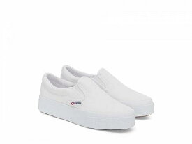 送料無料 スペルガ Superga レディース 女性用 シューズ 靴 スニーカー 運動靴 2740 Platform Slip On - White