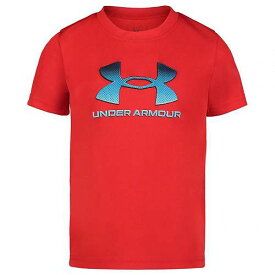 送料無料 アンダーアーマー Under Armour Kids 男の子用 ファッション 子供服 Tシャツ Big Logo Mesh Fade Short Sleeve Shirt (Little Kid/Big Kid) - Red